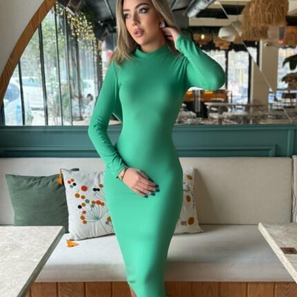 Kadın Zebra Desen Süet Kumaş Fırsat ürün Midi Boy Elbise