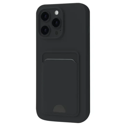 İphone 16 Pro Max Kılıf Kelvin Kartvizitli Silikon - Siyah