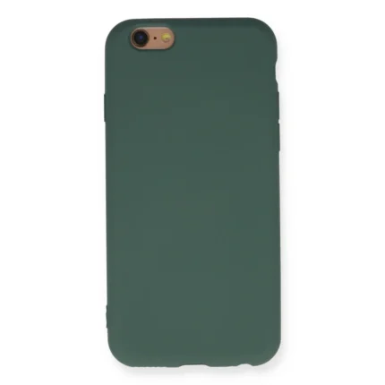 İphone 6 Kılıf Nano İçi Kadife Silikon - Koyu Yeşil