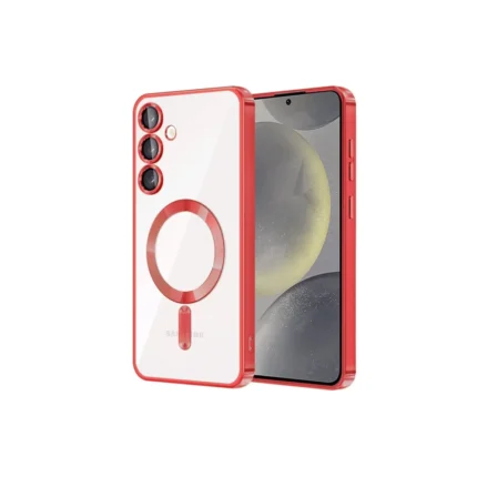 Newface Samsung Galaxy S24 Kılıf Kross Magneticsafe Kapak - Kırmızı