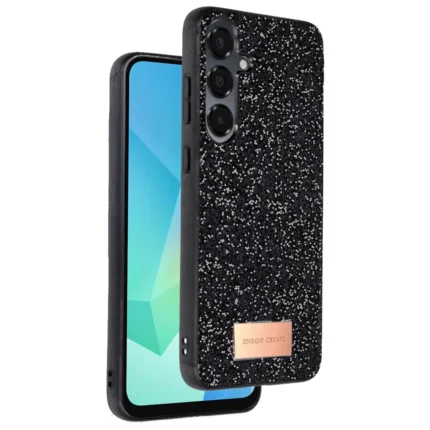 Onegif Samsung Galaxy S24 Fe Bright Simli Kapak - Siyah