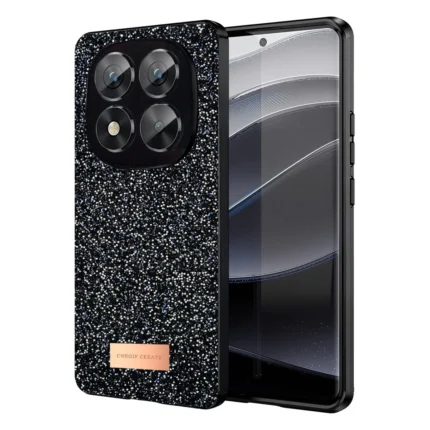 Onegif Xiaomi Redmi Note 14 Pro 5g Bright Simli Kapak - Siyah