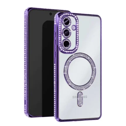 Samsung Galaxy A36 Joke Simli Magneticsafe Kılıf - Derin Mor