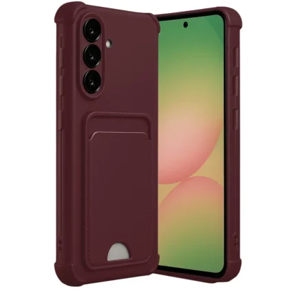 Samsung Galaxy A36 Kılıf Kelvin Kartvizitli Silikon - Bordo