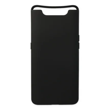 Samsung Galaxy A80 Kılıf Nano İçi Kadife Silikon - Siyah