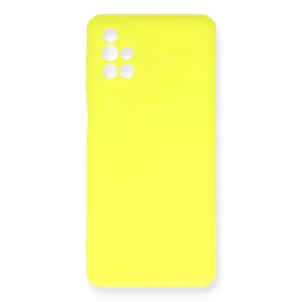 Samsung Galaxy M51 Kılıf Nano İçi Kadife Silikon - Sarı