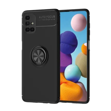 Samsung Galaxy M51 Kılıf Range Yüzüklü Silikon - Siyah