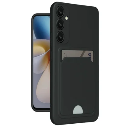 Samsung Galaxy S24 Fe Kılıf Kelvin Kartvizitli Silikon - Siyah