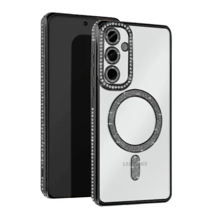 Samsung Galaxy S25 Plus Kılıf Joke Simli Magneticsafe Kılıf - Siyah