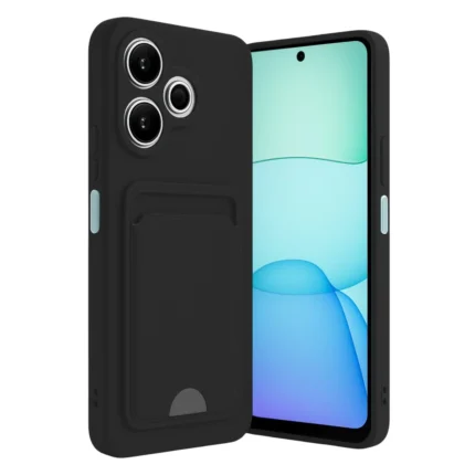 Xiaomi Redmi 13 4g Kılıf Kelvin Kartvizitli Silikon - Siyah