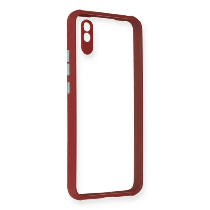 Xiaomi Redmi 9a Kılıf Miami Şeffaf Silikon - Fuşya