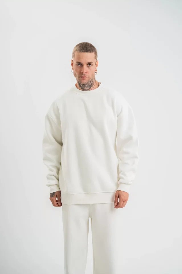 Uzun Kol Bisiklet Yaka Basic SweatShirt