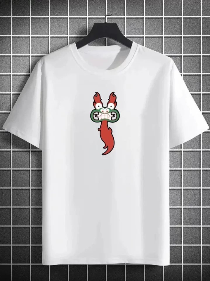 Unisex Bisiklet Yaka Baskılı Oversize T-Shirt