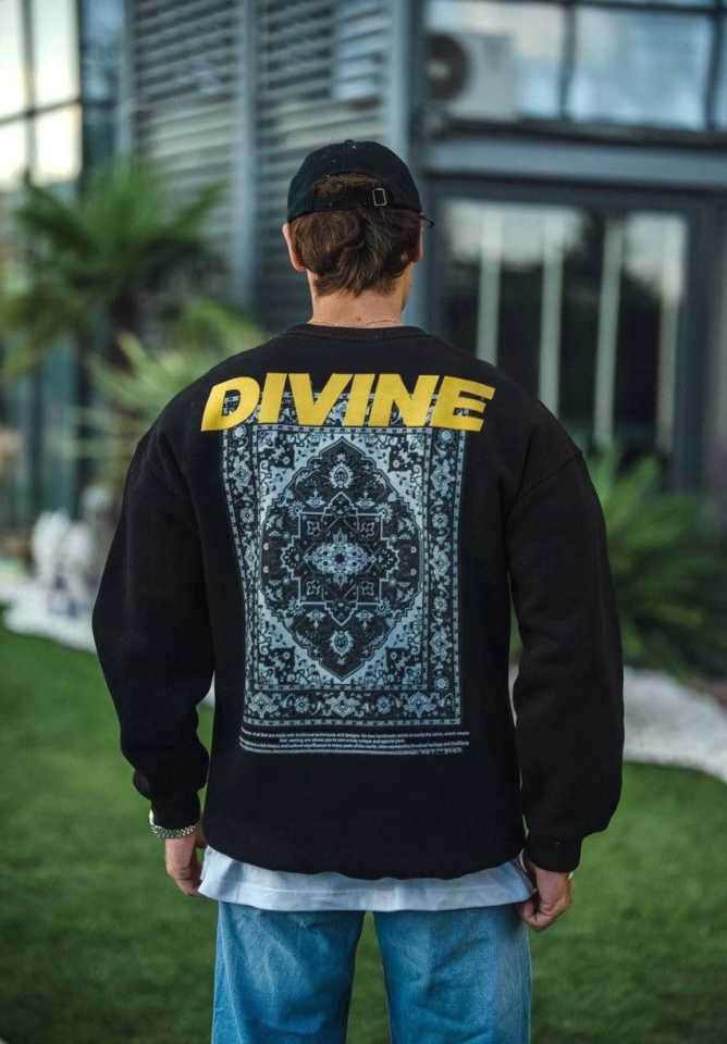 Kışlık Bisiklet Yaka Baskılı SweatShirt