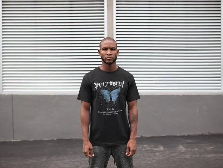 Unisex Bisiklet Yaka Baskılı Oversize T-Shirt