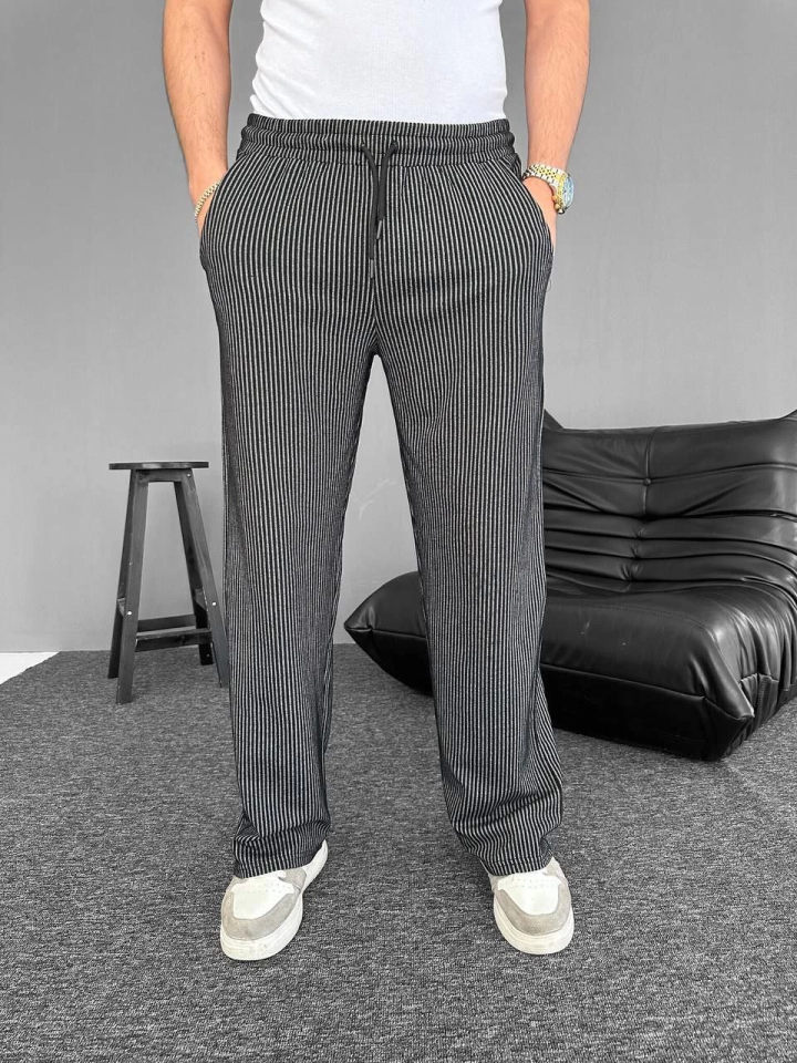 Su Yolu Çizgili Cepli Pantalon