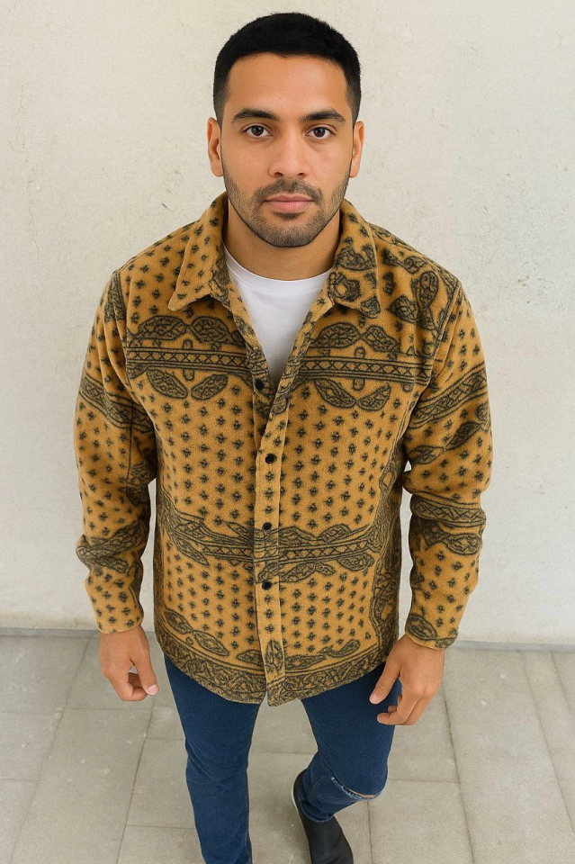 Erkek Polar Fermuarlı Sweatshirt – Kapüşonsuz, Cepli, Yumuşak Dokulu, Oversize Rahat Kalıp, Kışlık Sıcak Tutan Fermuarlı Üst