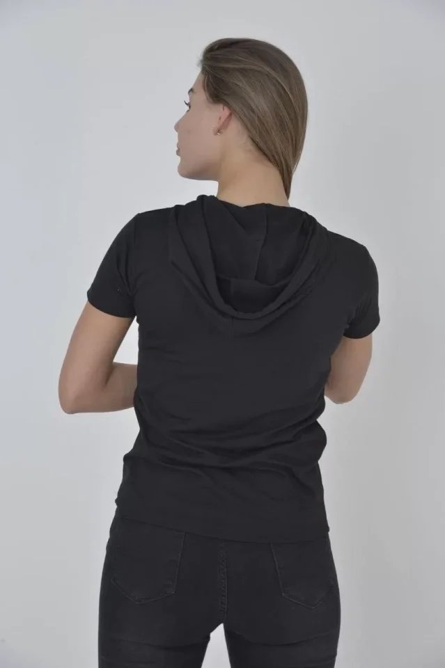 Kapşonlu Slim Fit T-shirt