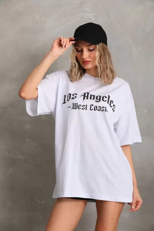 Unisex Baskılı Oversize T-Shirt