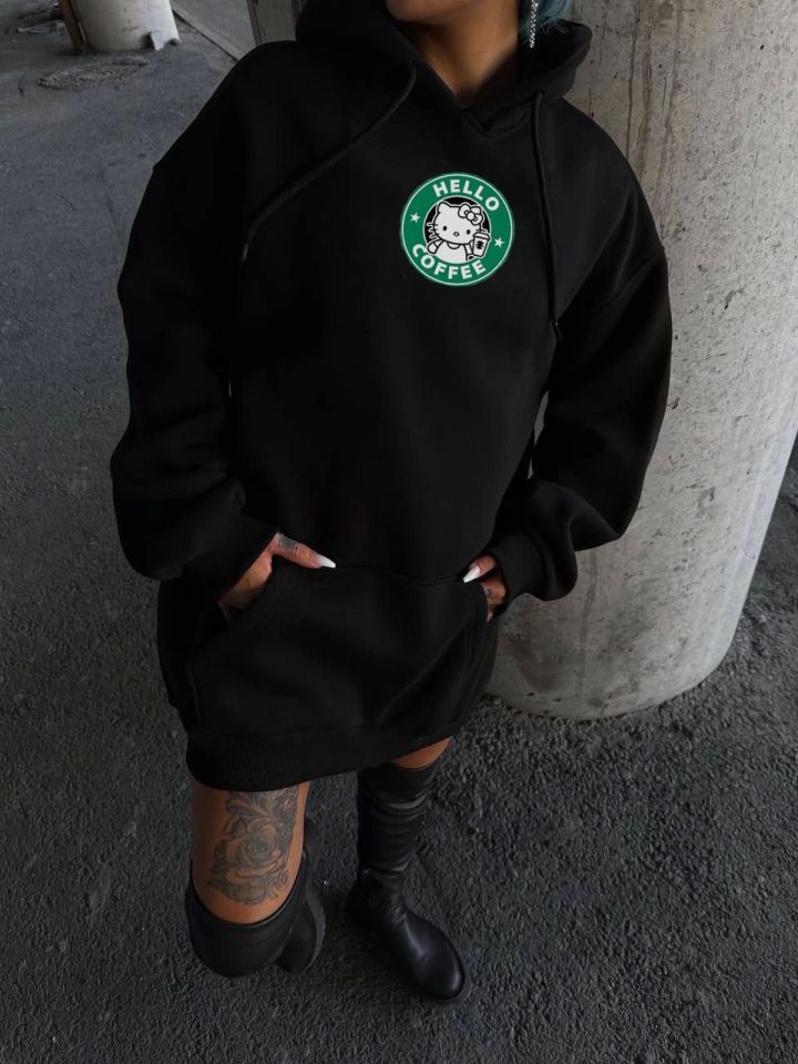 Üç İplik Penye Uzun Kol Kapşonlu SweatShirt