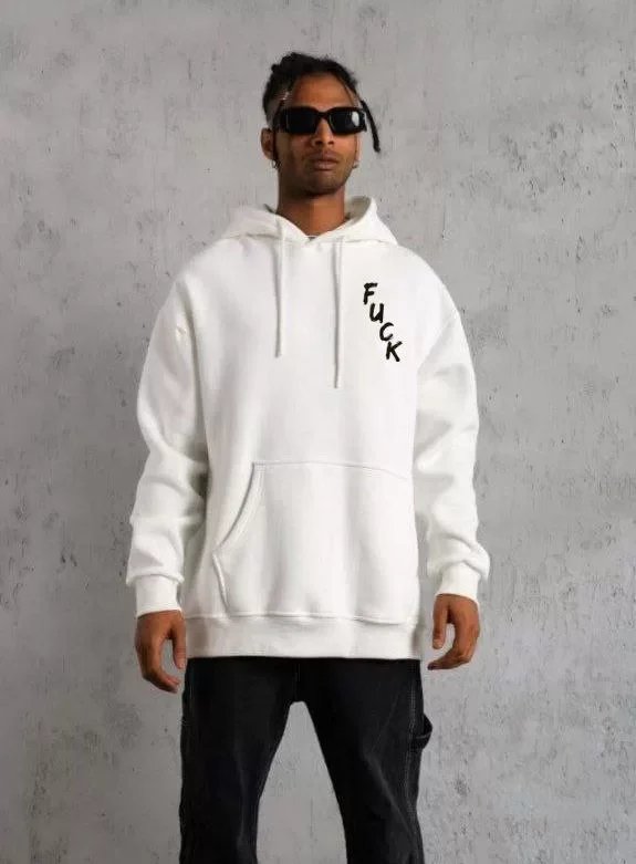 Unisex Kapşonlu Uzun Kol Baskılı Sweetshirt