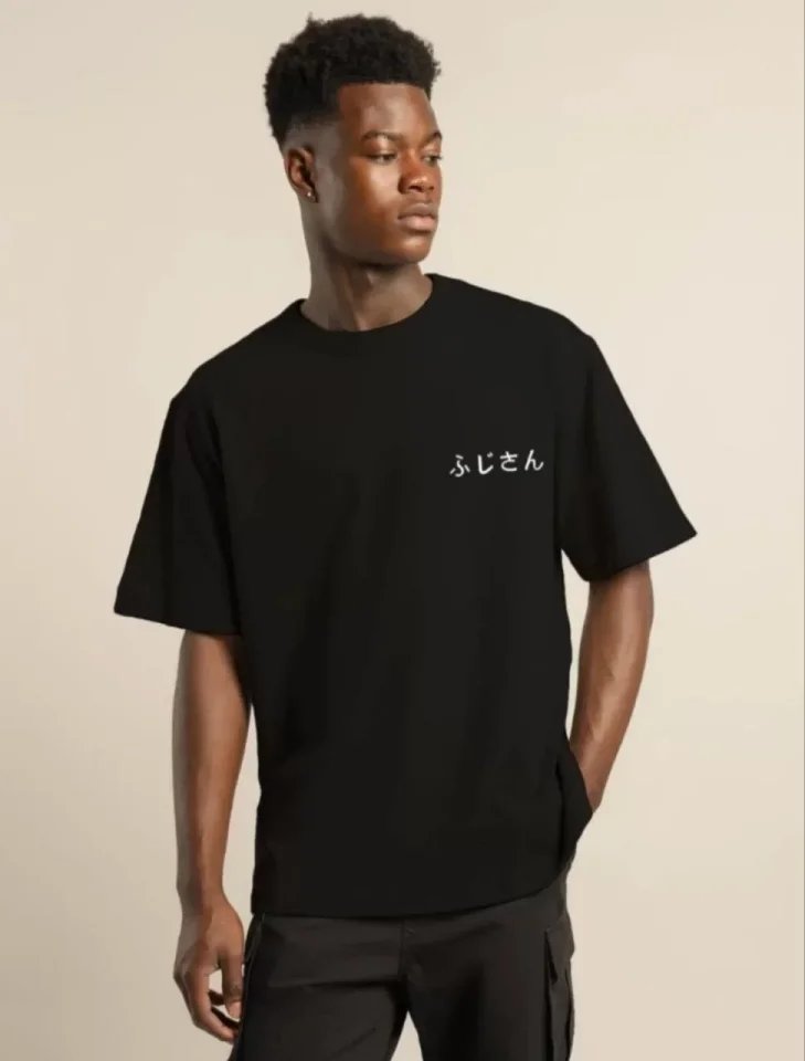 Unisex Bisiklet Yaka Baskılı Oversize T-Shirt