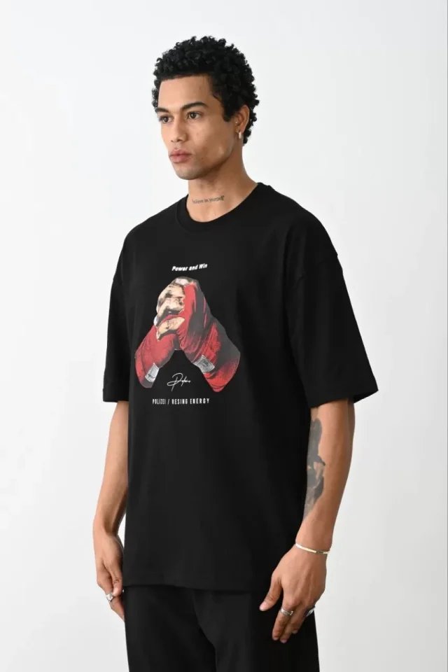 Unisex Baskılı Oversize T-Shirt