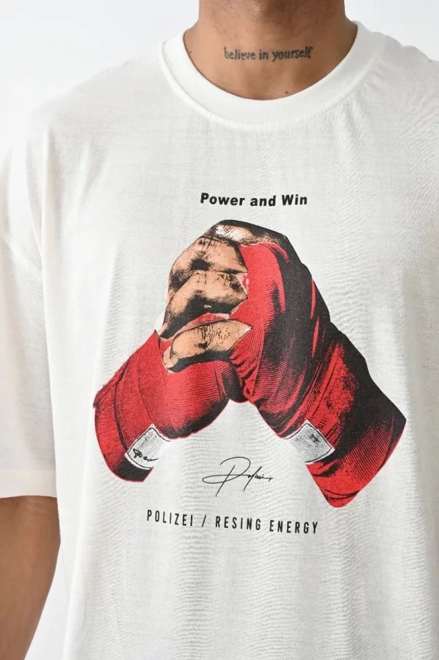 Unisex Baskılı Oversize T-Shirt