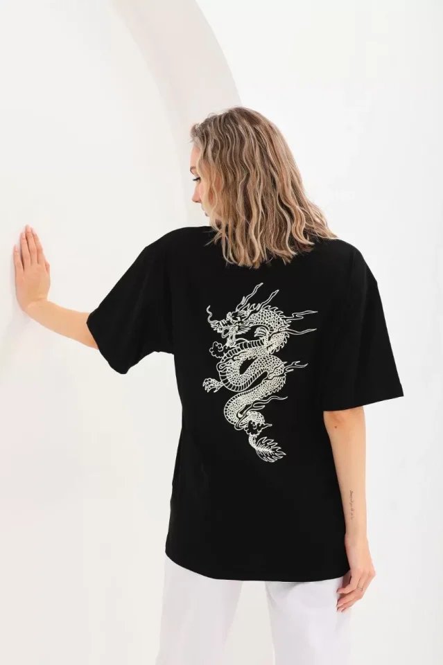 Unisex Baskılı Oversize T-Shirt