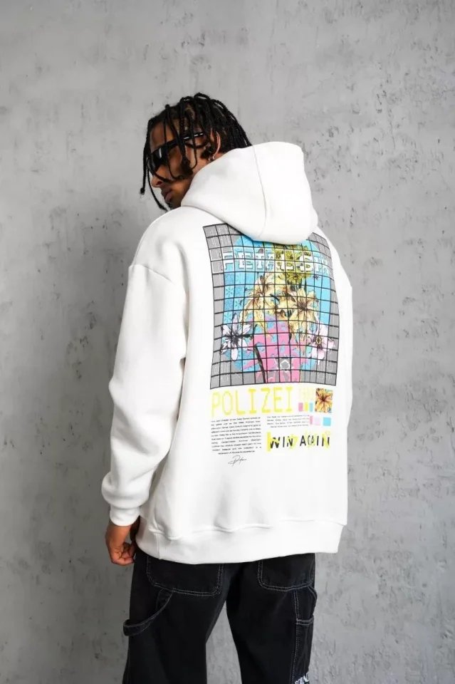 Erkek Patel Six Baskılı Kapüşonlu Sweat