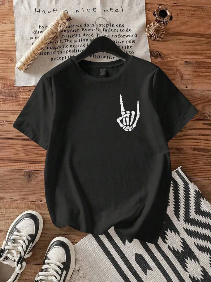 Erkek Baskılı Oversize T-shirt