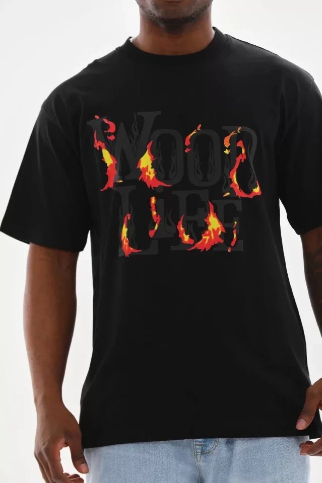 Unisex Baskılı Oversize T-Shirt