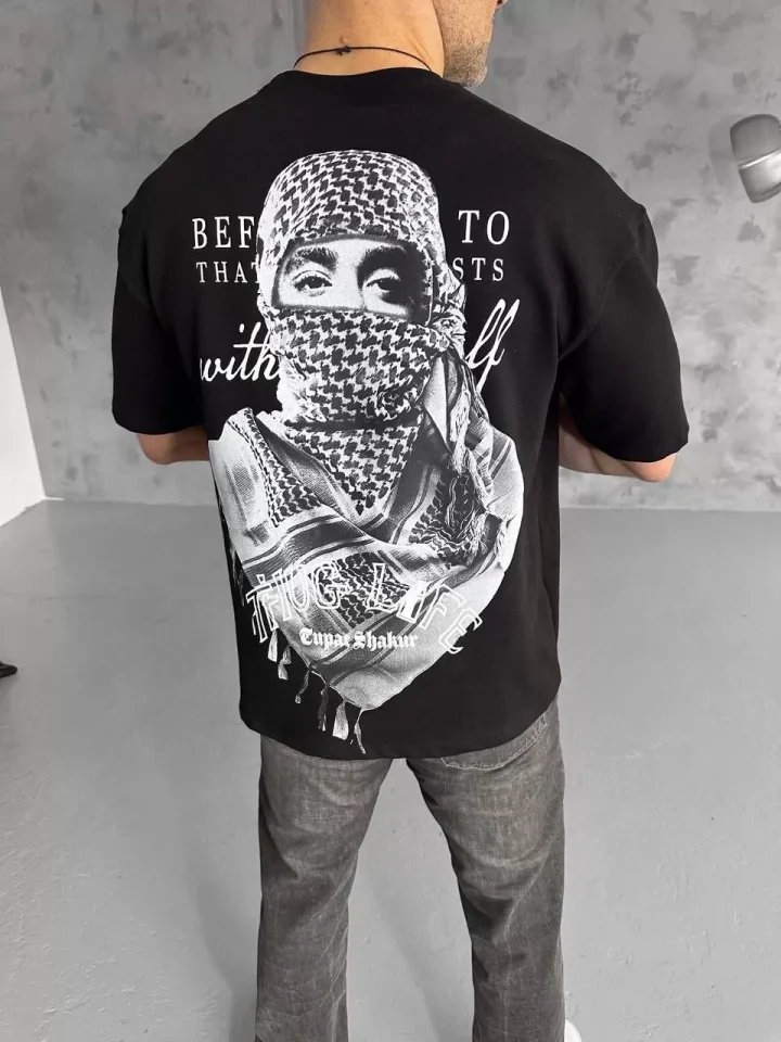 Unisex Baskılı Oversize T-Shirt