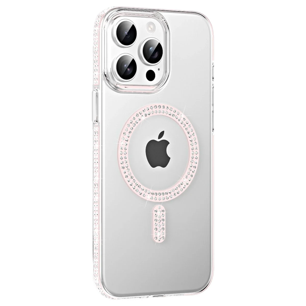 Joko Apple İphone 15 Pro Move Taşlı Magsafe Kapak - Gümüş