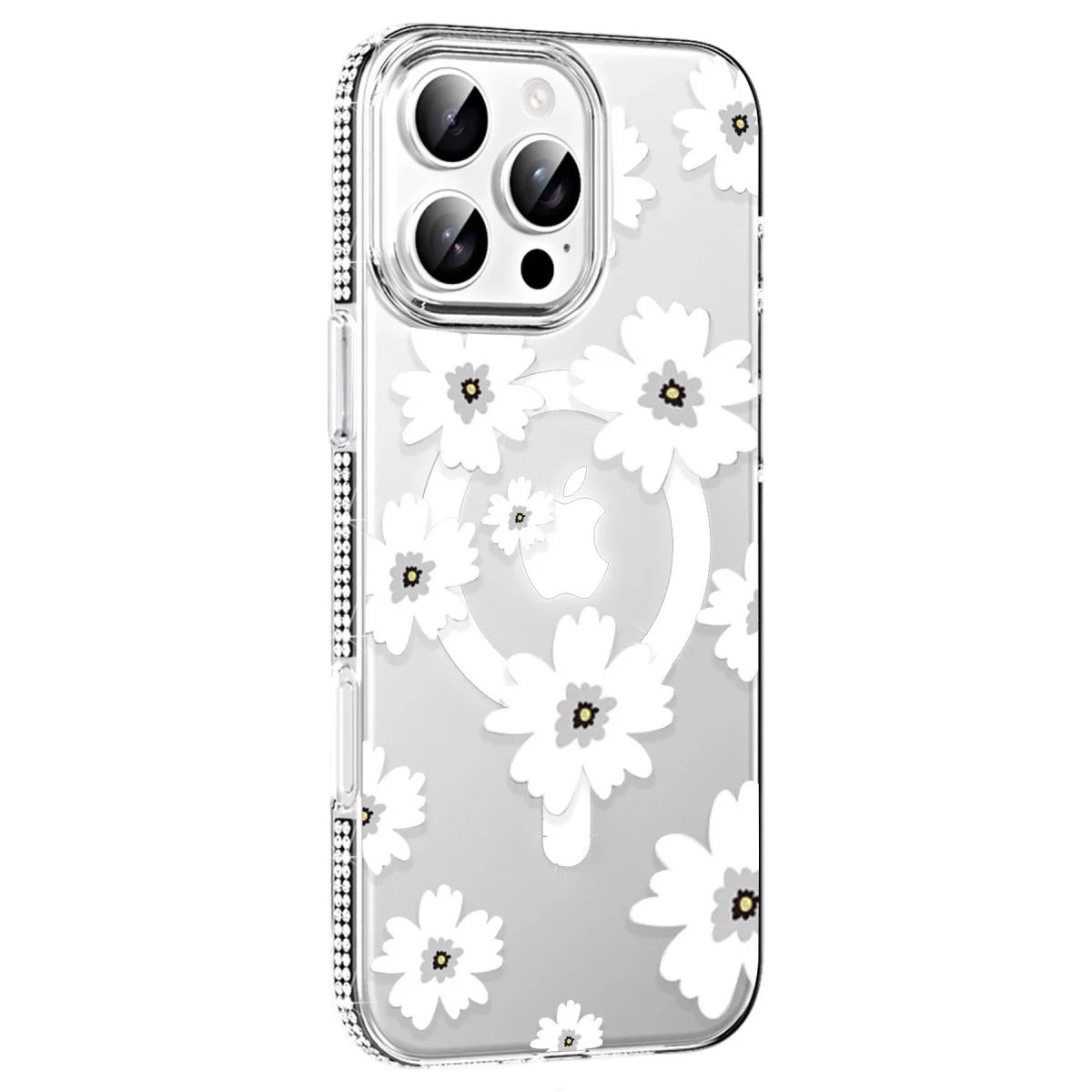 Joko Apple İphone 16 Pro Max Floral Magsafe Kapak - Beyaz