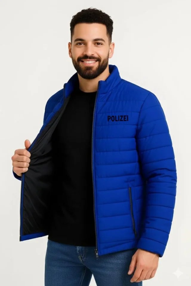 Erkek Mikro Su İtici Kapitone Baskılı Astarlı Fermuarlı Bomber Mont