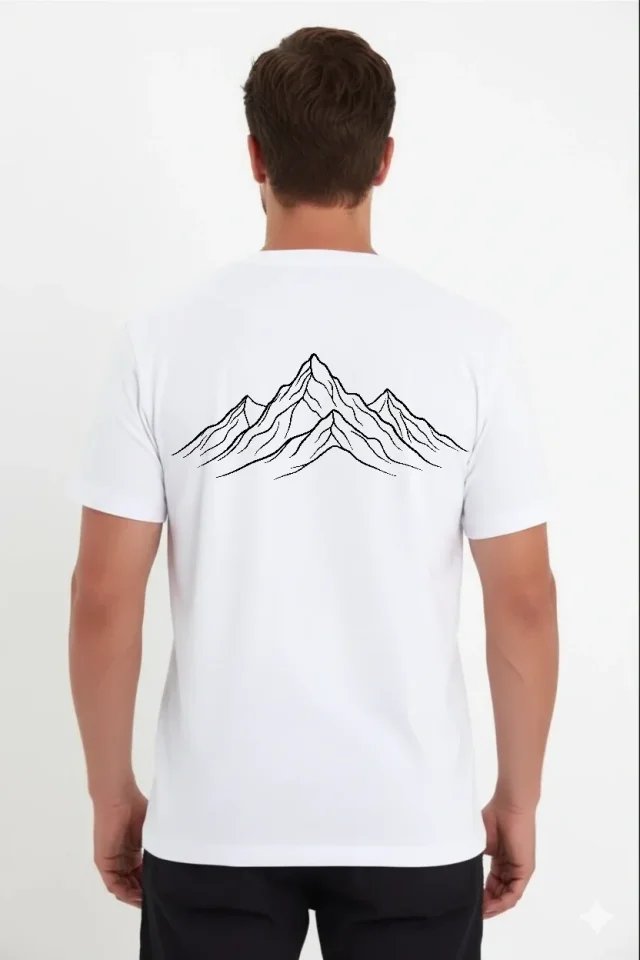 Erkek Nihilist Penguen Özel Tasarım Oversize Bisiklet Yaka Tişört