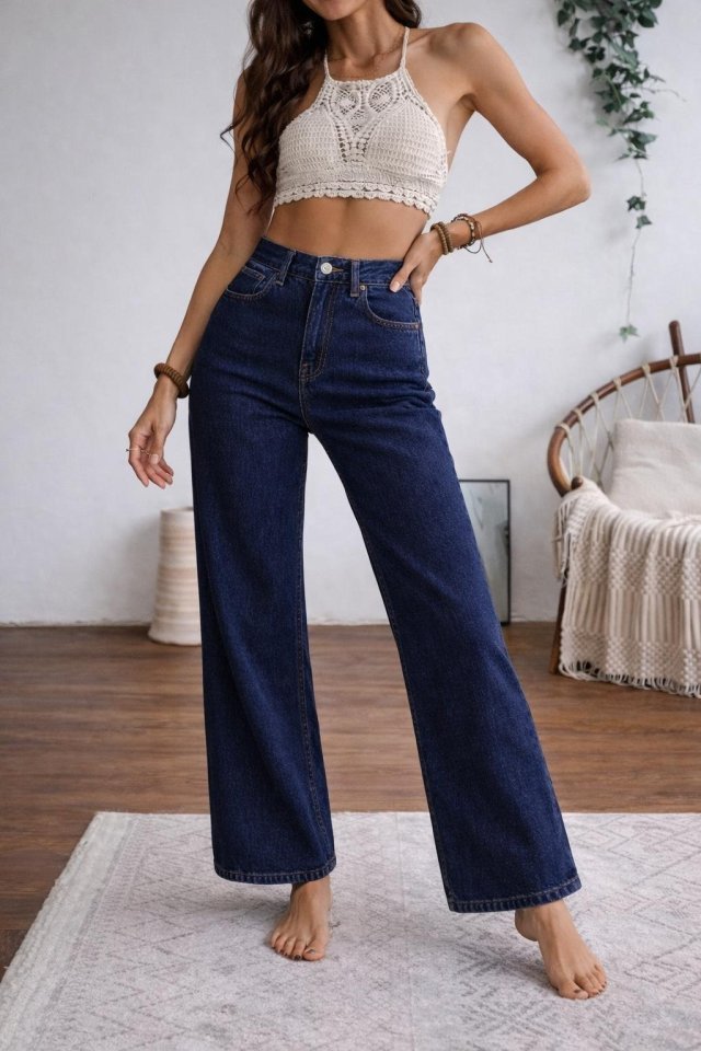 Kadın Yüksek Bel Palazzo Pantolon