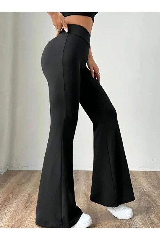 Kadın Yüksek Bel Ispanyol Paça Tayt