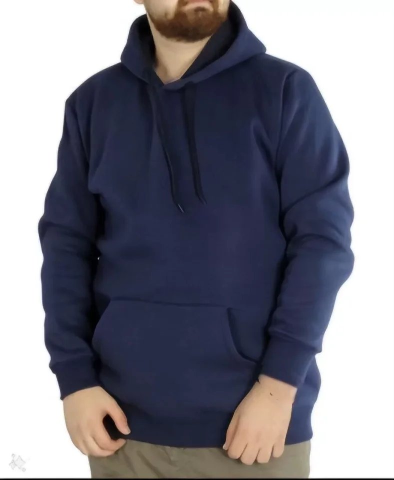 Erkek Uzun Kol Kapşonlu Basic Sweatshirt Hoodie