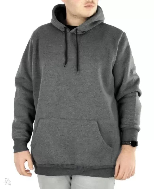 Erkek Uzun Kol Kapşonlu Basic Sweatshirt Hoodie