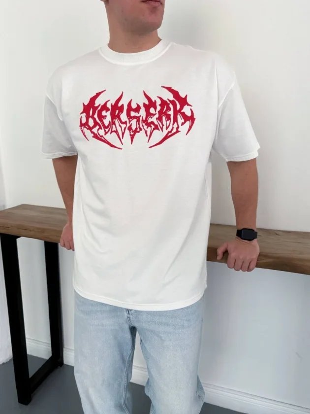 Erkek Baskılı T-Shirt Yazlık Kısa Kol Bisiklet Yaka Rahat Kalıp Tişört