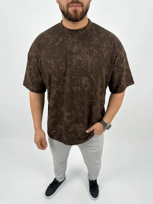 Erkek Premium Tişört OSY Yumuşak Dokulu Yıkamalı Oversize T-Shirt