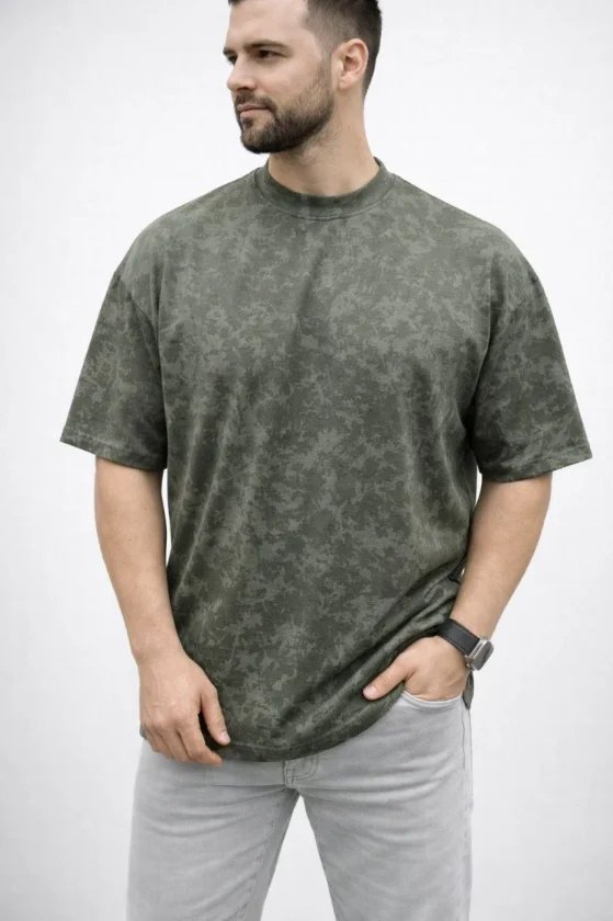 Erkek Premium Tişört OSY Yumuşak Dokulu Yıkamalı Oversize T-Shirt