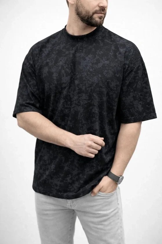 Erkek Premium Tişört OSY Yumuşak Dokulu Yıkamalı Oversize T-Shirt