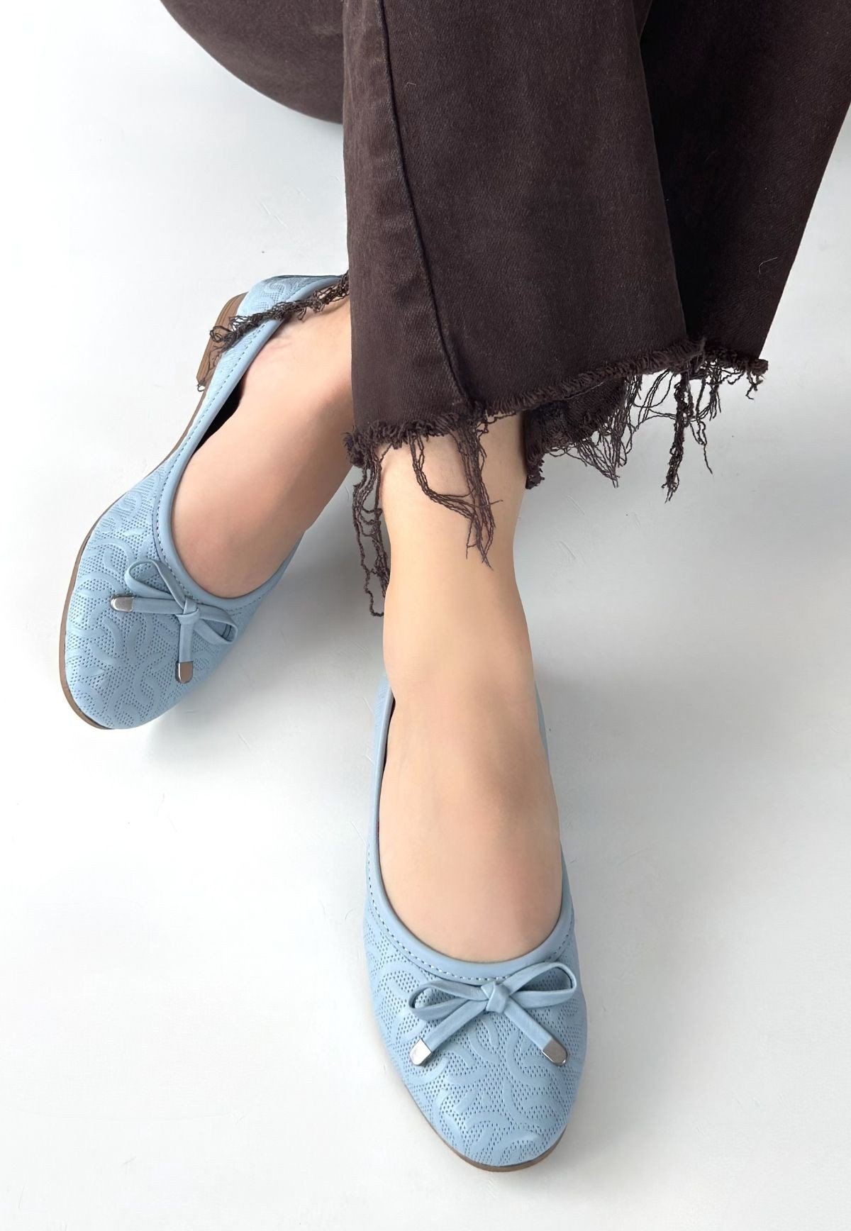 Jnues Mavi Deri Babet Ayakkabı