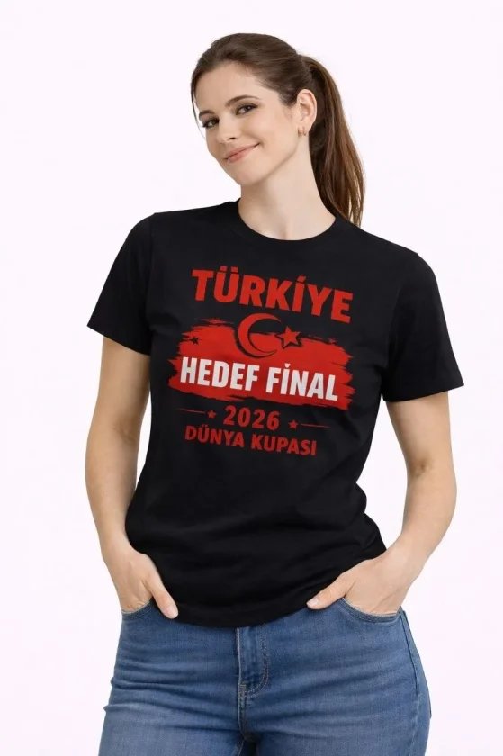 TÜRKİYE Baskılı Tişört Ay Yıldız 2026 Dünya Kupası Taraftar Forma T-Shirt