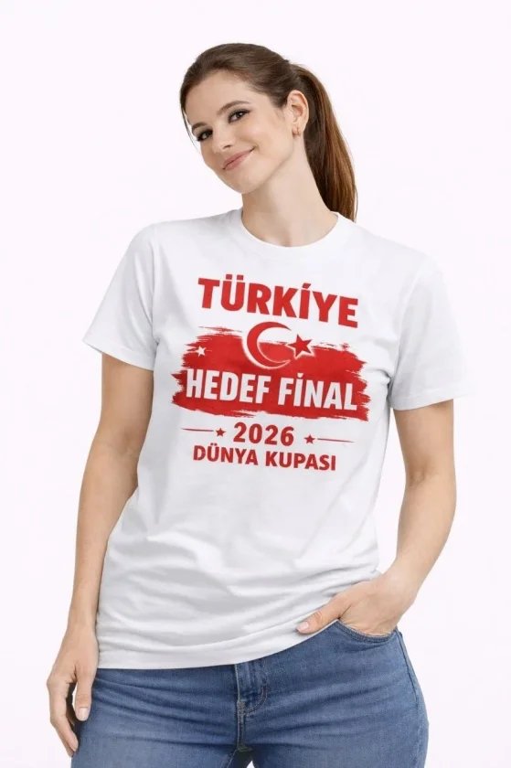 TÜRKİYE Baskılı Tişört Ay Yıldız 2026 Dünya Kupası Taraftar Forma T-Shirt