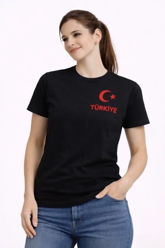 TÜRKİYE Ay Yıldız Baskılı Taraftar Forma T-Shirt