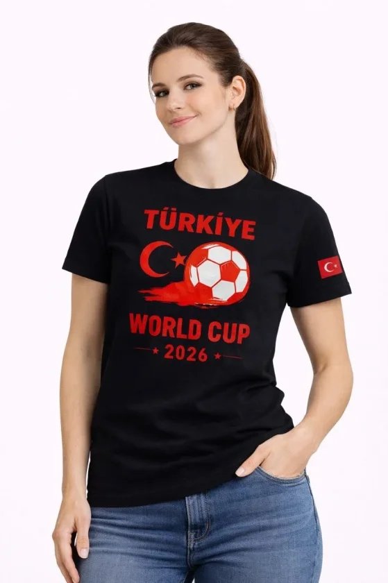 Türkiye World Cup 2026 Baskılı Tişört Futbol Temalı Forma T-Shirt
